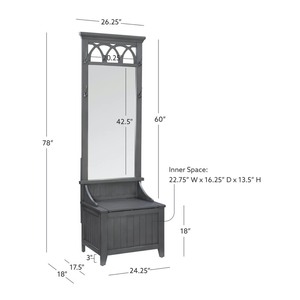 lot 34 image: New Grey Hall Tree Storage