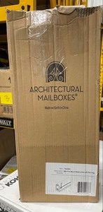 lot 42 image: New Architectural Mailboxes MB1 Blue, Medium, Steel, Post Mount Mailbox
