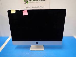 lot 13 image: Apple&nbspiMac17,1 A1419 MK462LLA &nbspINTEL(R) CORE(TM) I5-6500 CPU  3.20GHZ  16GB DDR3 SDRAM  1TB HD  24GB HD  chipped and cracked glass  includes ios and power cable