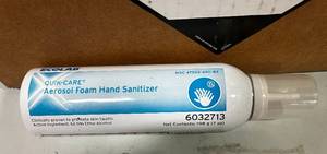 Quik-Care Aerosol Foam Hand Sanitizer Damaged