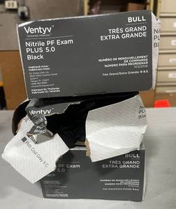 Ventyv Nitrile PF Exam Plus 5.0 Black Gloves, 180bx