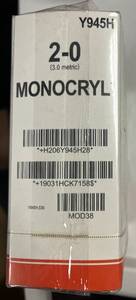 Y945H EXPIRED ETHICON 2-0 MONOCRYL suture