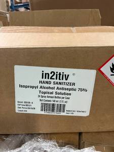 24 bottles of in2itiv Hand Sanitizer expired