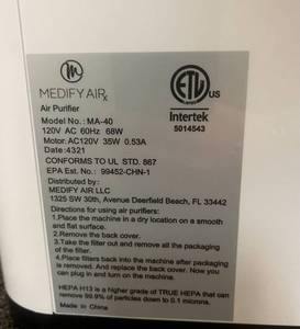 Medify Air Purifier