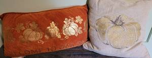lot 88 image: Fall pillows 1 square, 1 rectangle