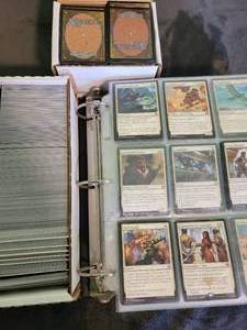 lot 112 image: Magic cards long box, small box, 3 ring binder