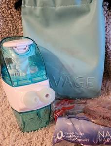lot 171 image: Navage used twice comes with 20 Saline capsules and travel bag (has some marks on it)