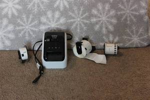 lot 56 image: Brother label printer with blank lables