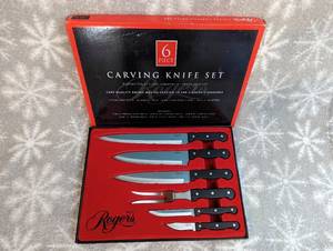 lot 30 image: Rogers 6 piece Carving Knife set