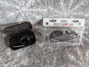 lot 148 image: Protective shooting goggles, plantronics headset with microphone
