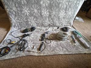 lot 156 image: Cords and Adapters, and random electronics