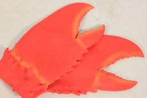 lot 219 image: Pair of Lobster Claw Rubber Gloves Costume Piece