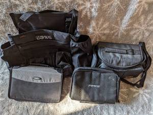 lot 208 image: Camera case and storage bags
