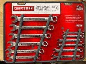 lot 1 image: 12pc Craftsman Wrench Set
