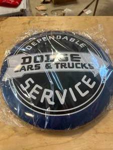 lot 29 image: Dodge Metal Oval Sign 16 Diameter