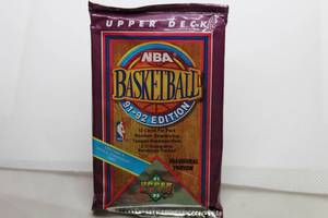 lot 14 image: Unopened Pack 91-92 Edition Upper Deck NBA Basketball