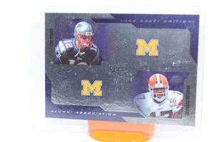lot 30 image: Tom Brady & Braylon Edwards Upper Deck 2008 NFL Draft Edition Alumni Association