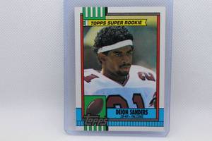 lot 48 image: Deion Sanders Topps Super Rookie No. 469