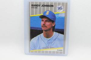 lot 53 image: Randy Johnson Rookie 1989 Fleer No. U-59