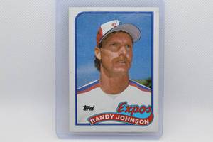 lot 54 image: Randy Johnson Rookie 1989 Topps No. 647