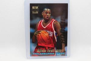 lot 72 image: Allen Iverson Rookie 1996 Topps Stadium Club No. R1