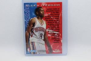 lot 73 image: Allen Iverson Rookie Skybox No. 216