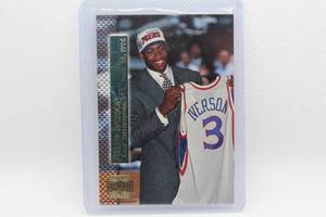 lot 74 image: Allen Iverson Rookie Topps Stadium Club No. SM15