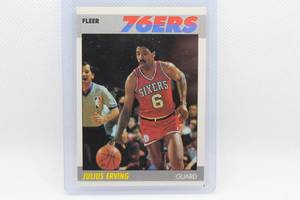 lot 100 image: Julius Irving 1987 Fleer No. 35 of 132