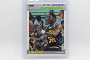 lot 102 image: Karl Malone 1987 Fleer No. 68 of 132