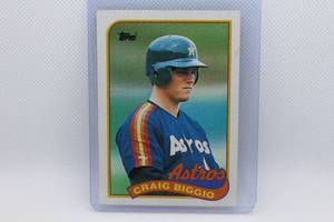 lot 150 image: Craig Biggio Rookie 1989 Topps No. 49