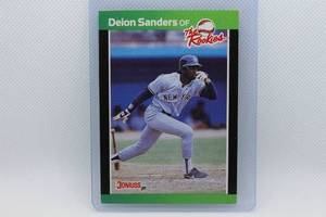 lot 151 image: Deion Sanders Rooke MLB Donruss 89 The Rookies No. 6