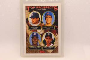 lot 155 image: 1993 Topps Prospects Mike Piazza, Brook Fordyce, Carlos Delgado, Donnie Leshnock No. 701