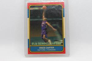 lot 204 image: Vince Carter Old School Raptor Fleer 00-01 Numbered 19791986