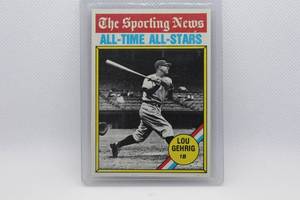 lot 205 image: Lou Gehrig 1976 Topps The Sporting News All-Time All-Stars No. 341