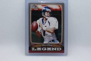 lot 224 image: John Elway 2008 Topps Progression Legend No. PL-JE Numbered 322389