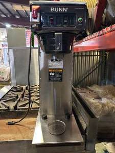 Bunn Coffee Maker and (3) Garbage Cans