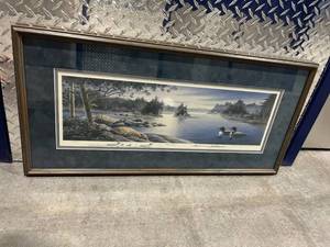 Jerry Raedeke Singing The Blues Signed Art Print (27750) in a 15 x 32 Frame