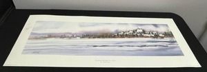 Michael Casper Signed Dashing Through The Snow (PP 1010) Art Print 14 x 37.5