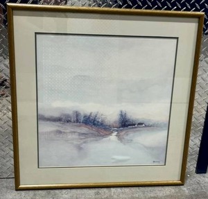 Stunning Frank Ackerman Framed Art (28 x 28)