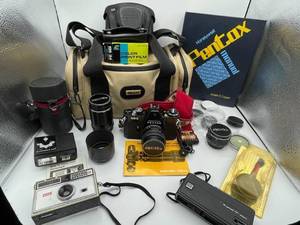 Vintage Honeywell Pentax ES II Camera with Lenses, Accessories, Instruction Manuals, and More
