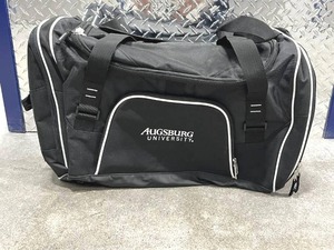 22 Augsburg University Black and White Duffel Bag