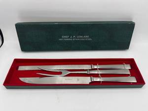 Vintage Chef J. P. Leblanc Hot-Forged Stainless Steel Carving Set