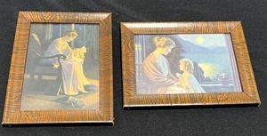 Pair of Vintage 6 x 8 Mother and Child Art Prints