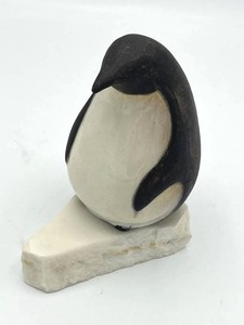 MCM Porcelain Penguin on Decorative Stone (5.5 Tall)