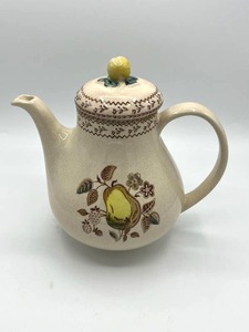 Staffordshire Old Granite Johnson Bros Fruit Sampler Teapot (8.5 Tall)