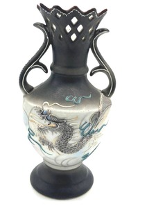 Vintage Japanese Moriage Dragonware 8 Decorative Vase