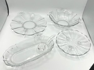 Beautiful Vintage Set of Glass Serving Dishes