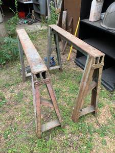 lot 48 image: Industrial Strength Steel Sawhorses