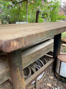 lot 6 image: Heavy Duty steel work table