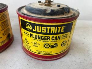 lot 128 image: Just Rite Plunger Cans
